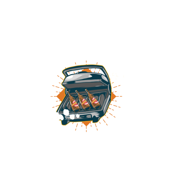 Bere BBQ model negru pe tricou