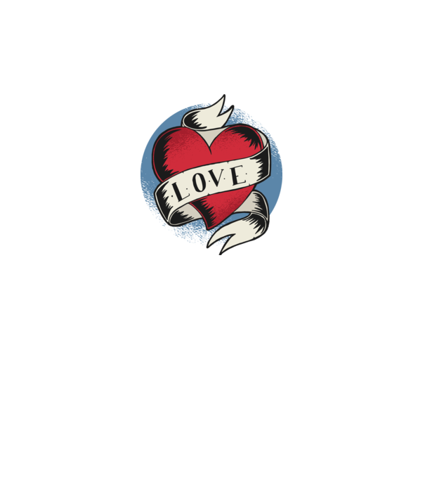 'Love Tatuaj pentru Valentine''s Day' model gri pe tricou