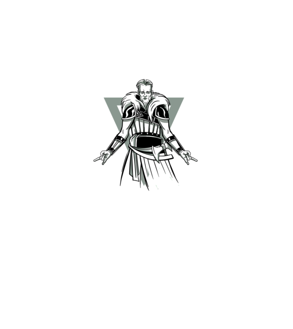 Războinic Viking model negru pe tricou