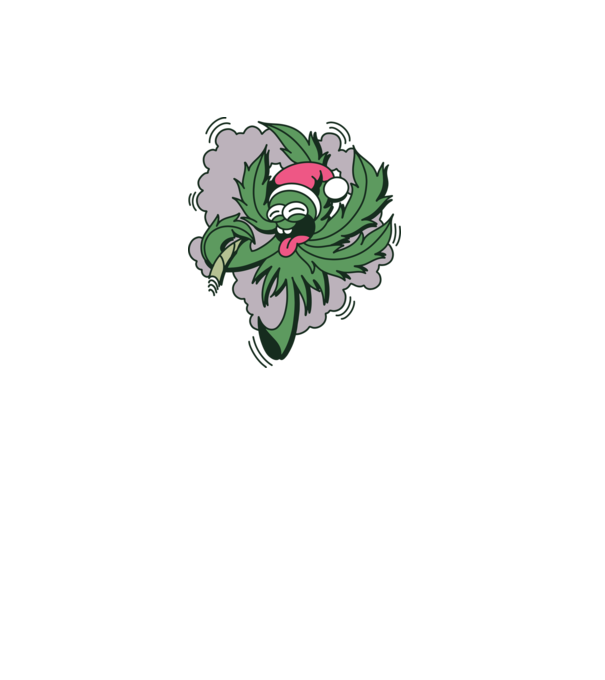 Marijuana Santa model verde pe tricou