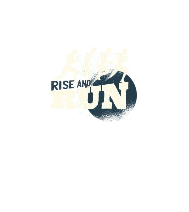 Rise and Run - Tricou pentru alergători model turcoaz pe tricou