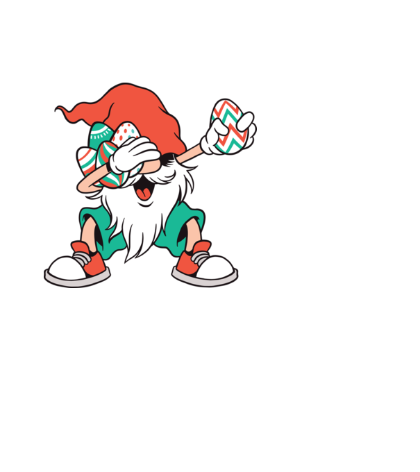 Elf de Paște DAB model negru pe tricou
