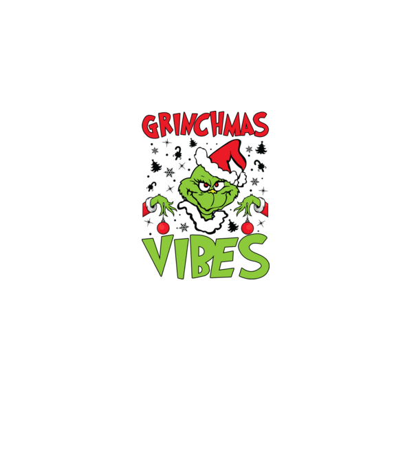 Grinchmas Vibes - Grinch model albastru închis pe tricou