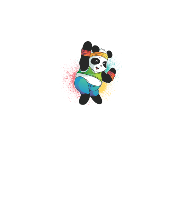 Panda drăguț Zumba model turcoaz pe tricou