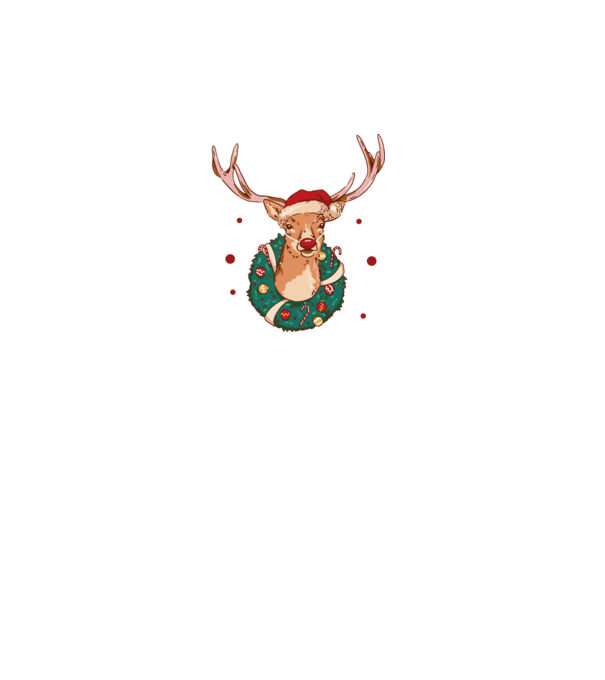 Oh deer, Christmas is here model turcoaz pe tricou