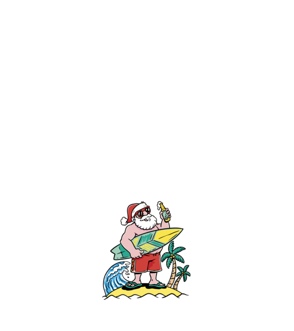Santa Claus Summer model roz deschis pe tricou