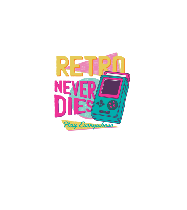 Retro Gameboy model negru pe tricou