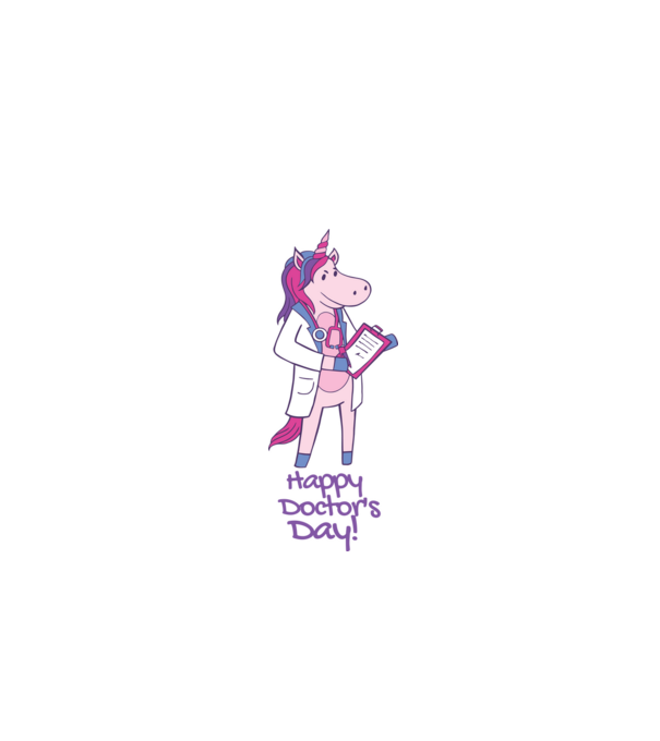 Medic Unicorn model negru pe tricou