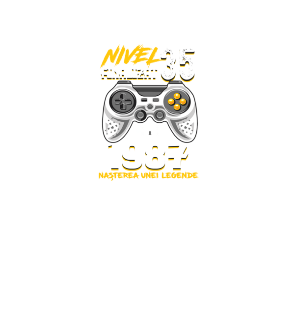 Nivel 35 finalizat. 1987 nașterea unei legende model negru pe tricou