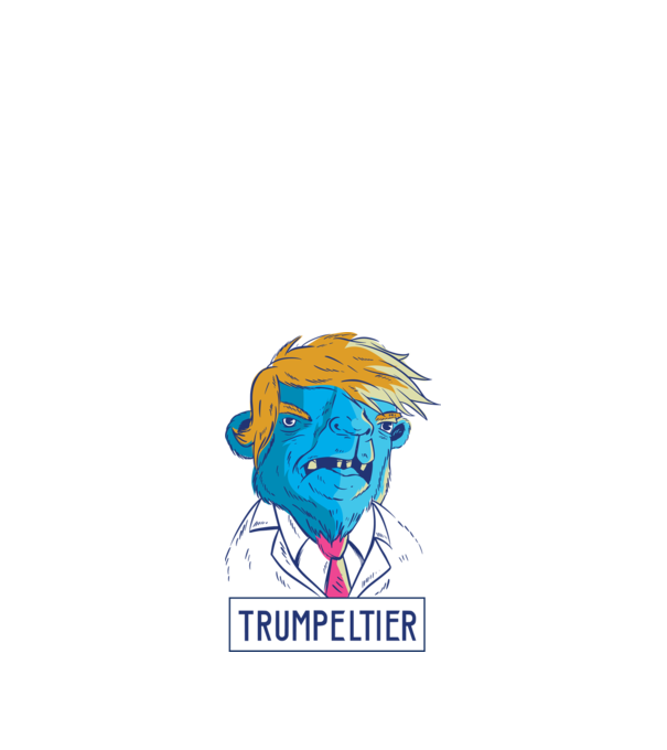 Trumpeltier monstru Trump model alb pe tricou