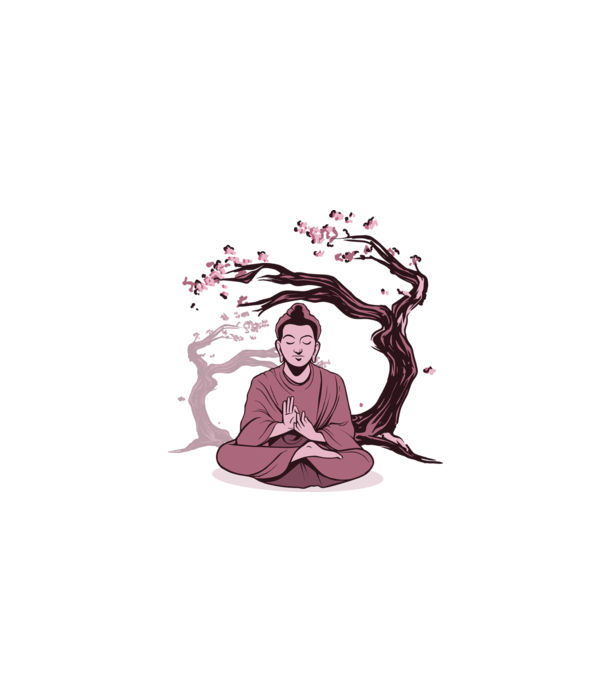 Buddha Meditație model alb pe tricou