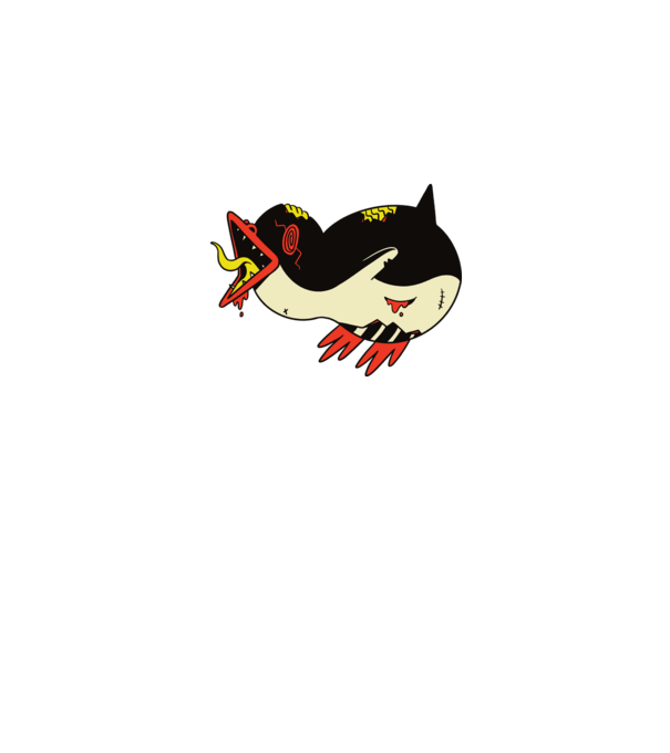 Pinguin Zombie model gri pe tricou