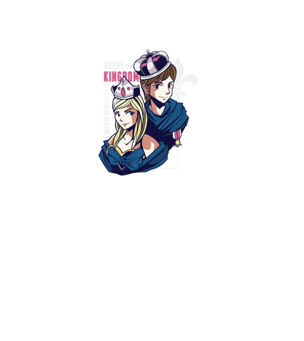 Anime este Regatul meu model albastru deschis pe tricou