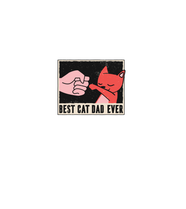 Best Cat Dad Ever - Cel mai bun stăpân de pisică model albastru deschis pe tricou