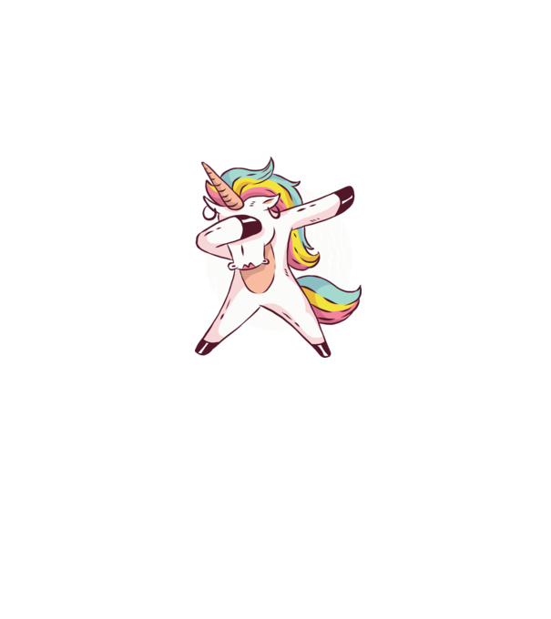 Unicorn DAB model albastru jeanși pe tricou