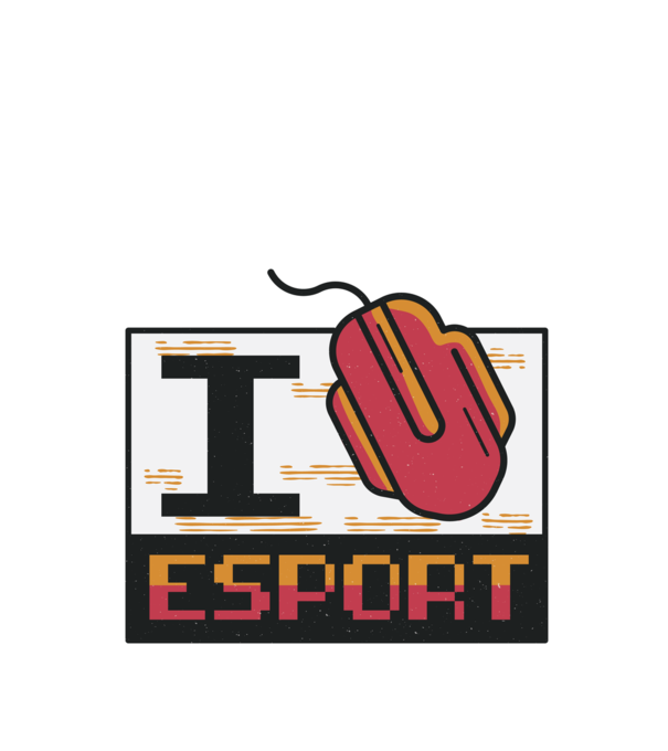 I love Esport model verde de măr pe tricou