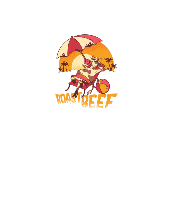 Friptură de vită - Roast Beef model negru pe tricou