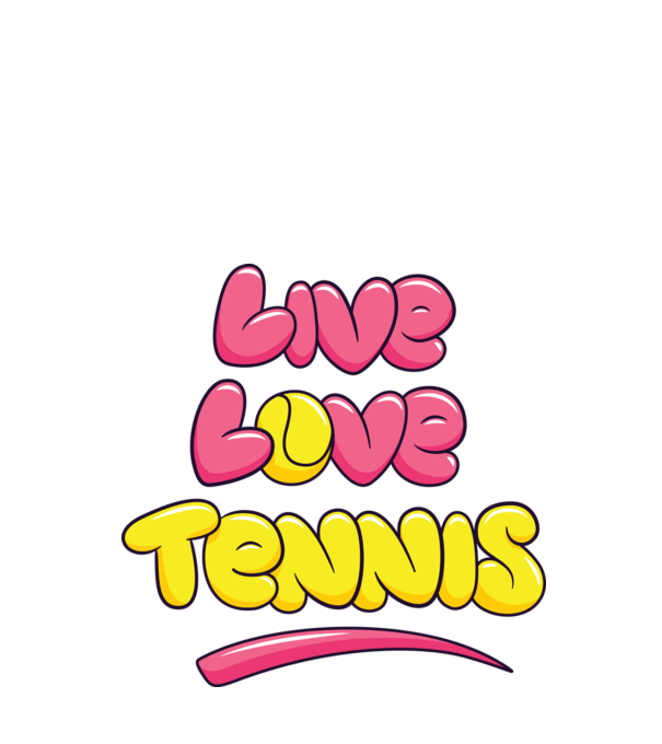 Live Love Tennis model turcoaz pe tricou