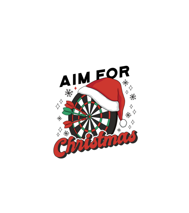 Darts Crăciun model alb pe tricou