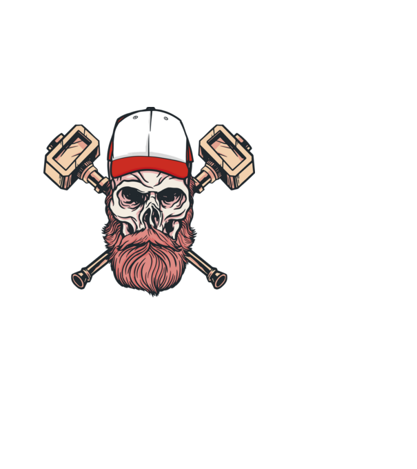 Craniu Viking model negru pe tricou