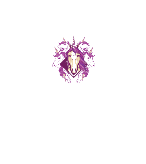 Unicorn Mandala model albastru închis pe tricou