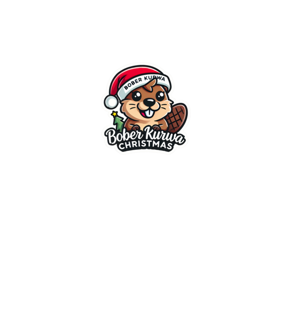 Bober Kurwa Christmas 1 model alb pe tricou