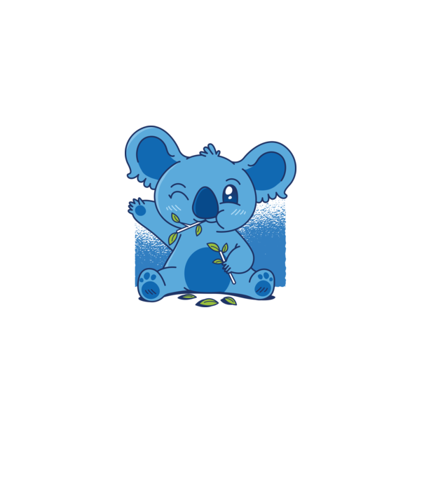 Koala drăguț model alb pe tricou