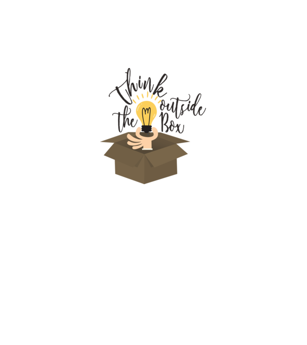 Think outside of the box model gri pe tricou