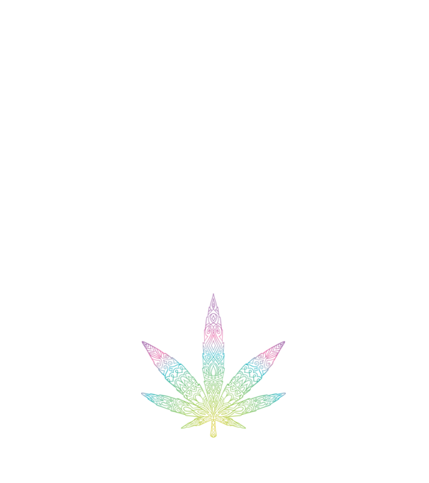 Frunză colorată de marijuana model negru pe tricou