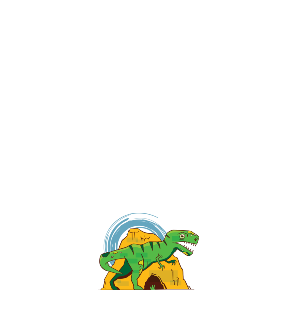 Dinozaur T-rex model negru pe tricou
