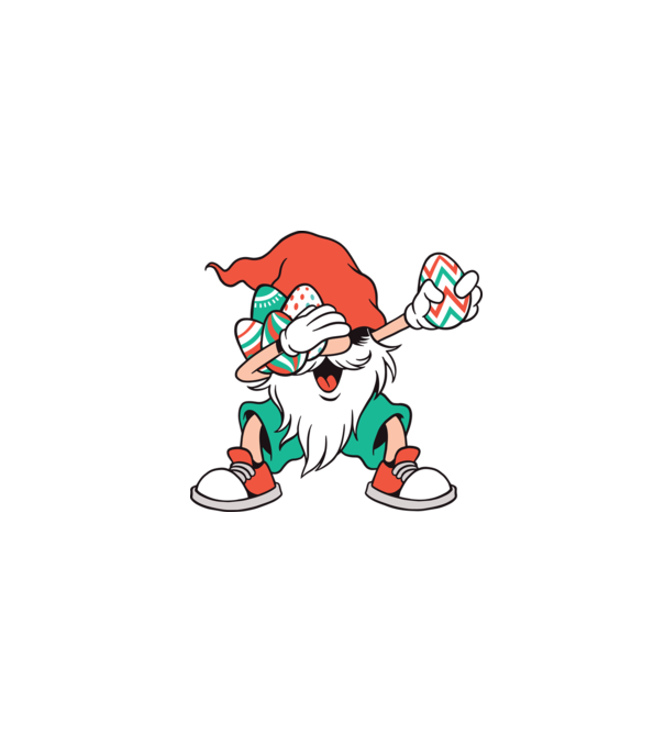 Elf de Paște DAB model alb pe tricou