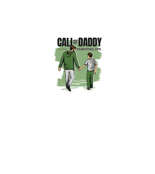 Call of Daddy - Pentru tata model alb pe tricou