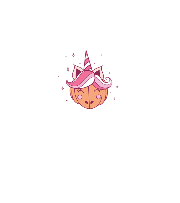Unicorn Dovleac model nisipiu pe tricou