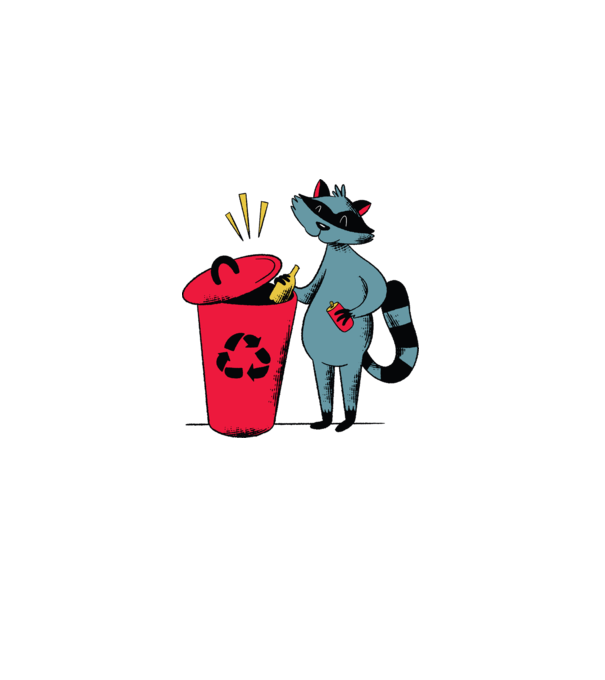 Reciclare Raton model gri pe tricou