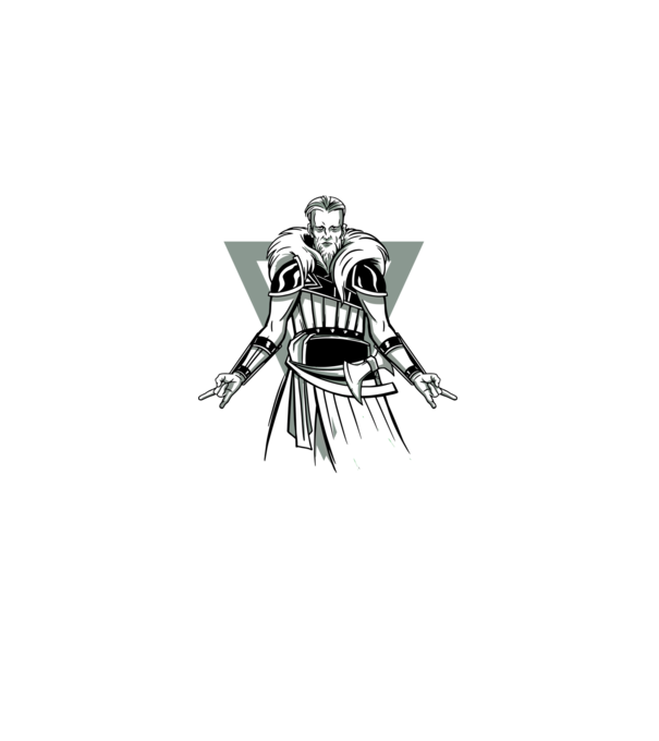 Războinic Viking model negru pe tricou