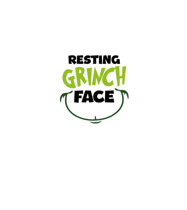 Resting Grinch face model gri pe tricou