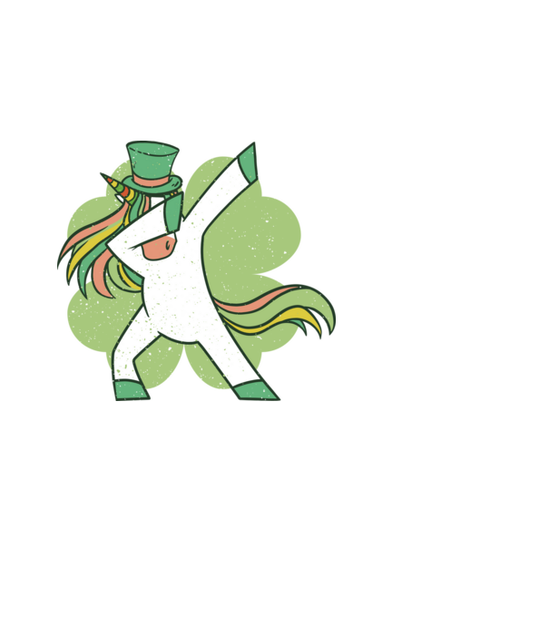 St Patrick Unicorn DAB model negru pe tricou
