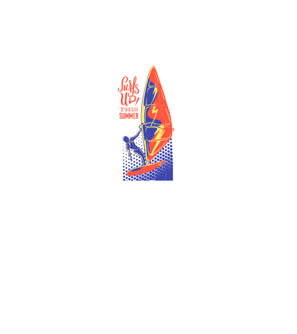 Surfs up this summer model alb pe tricou