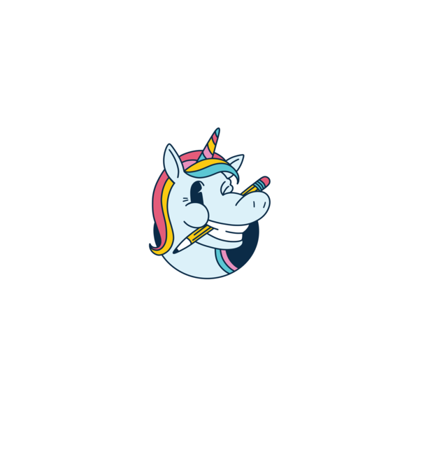 Elev Unicorn drăguț model liliachiu pe tricou
