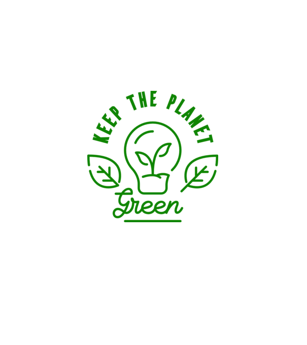 Keep The Planet Green - Ziua Pământului model alb pe tricou