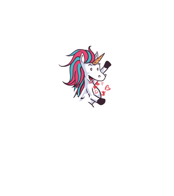 'Dragoste Unicorn pentru Valentine''s Day' model albastru închis pe tricou