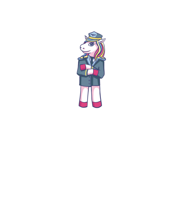 Unicorn Pilot model mov pe tricou