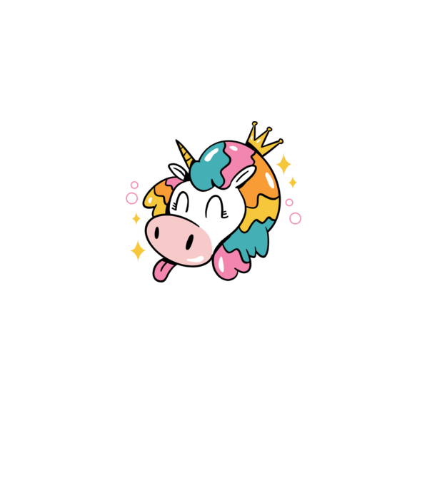 Birthday Princess Unicorn model negru pe tricou