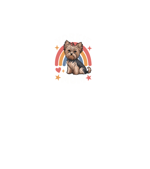 Yorkie Mom Negru model negru pe tricou