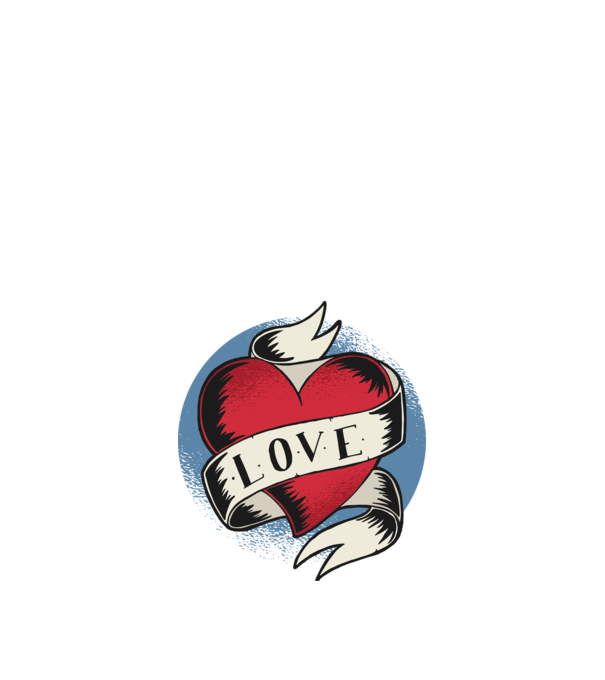 'Love Tatuaj pentru Valentine''s Day' model negru pe tricou