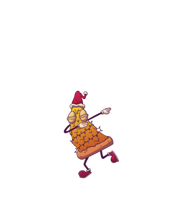 Pizza de Crăciun DAB model nisipiu pe tricou