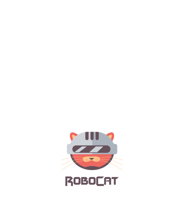 Robocat model negru pe tricou