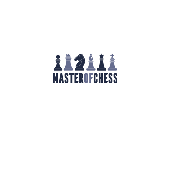 Master of Chess model alb pe tricou