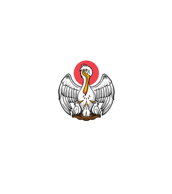 Familie Pelican model alb/roșu pe tricou