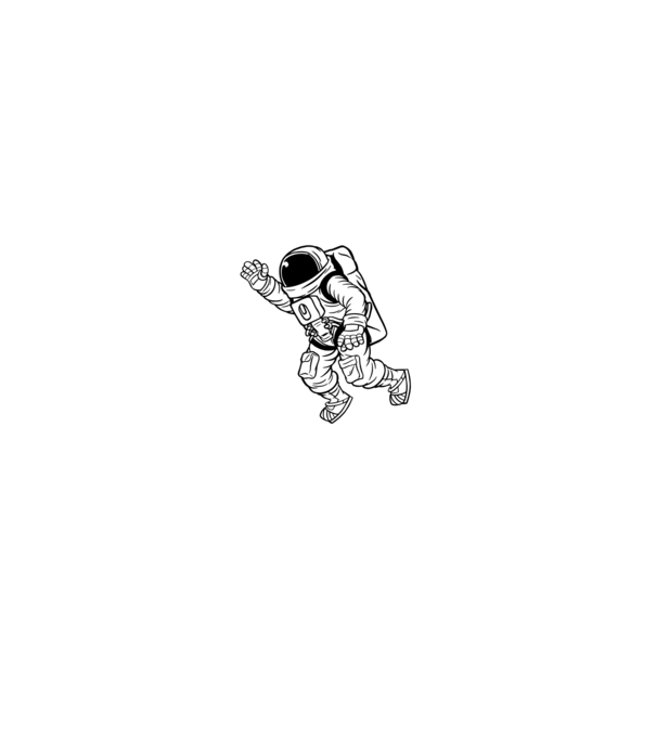 Astronaut model negru pe tricou